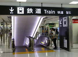 Go to Platform 1, red sign, for The Narita Express bound for Tokyo